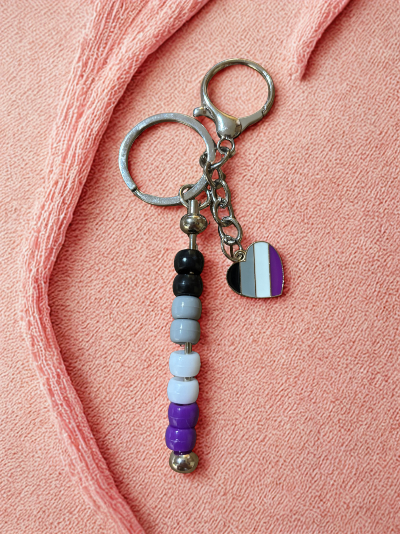 Asexual Pride Keychain – Handmade Fidget/Accessory