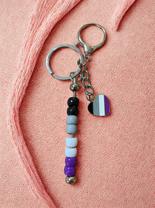 Asexual Pride Keychain – Handmade Fidget/Accessory